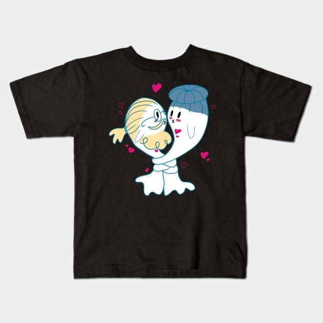 Little Ghost Entwined Kids T-Shirt by nathalieaynie